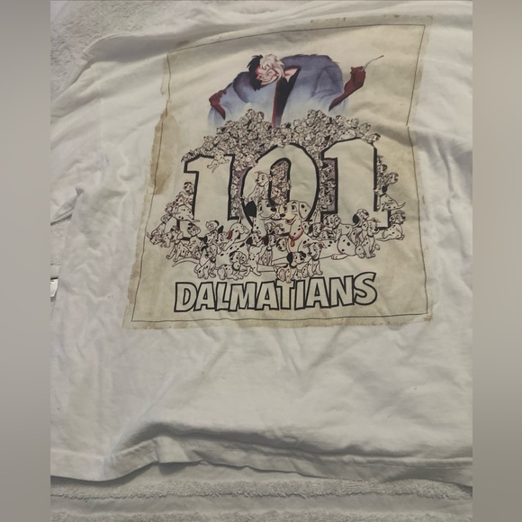 Disney 101 Dalmatians White Long Sleeve Shirt Size XS - Picture 2 of 7